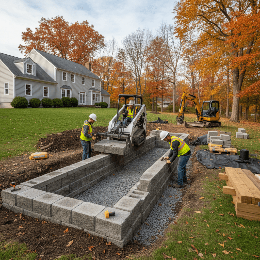 concrete retaining wall springfield ma